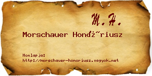 Morschauer Honóriusz névjegykártya